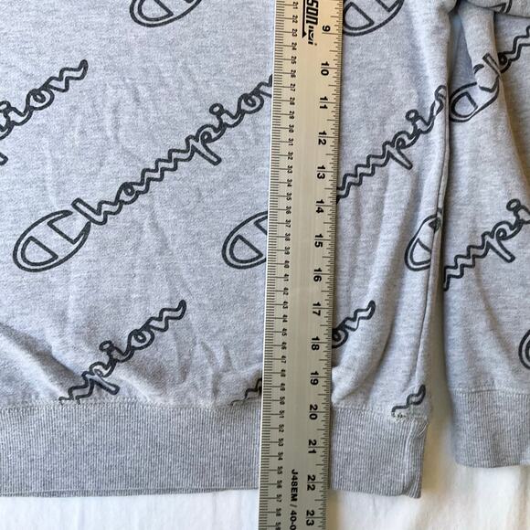 Champion Kid’s Long Sleeve Crewneck Sweatshirt size XL, Gray - Picture 4 of 7